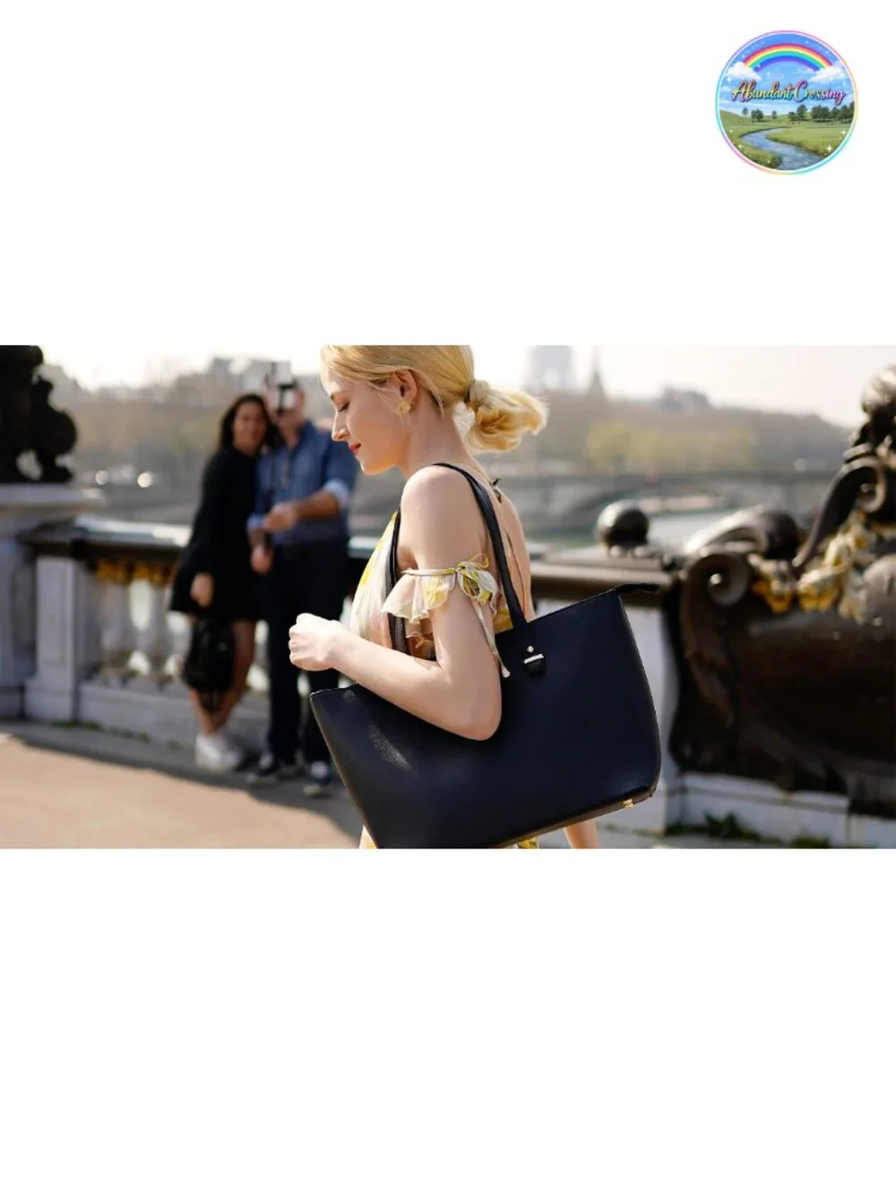 Vegan Leather Satchel Handbag Set with Wallet Clutch and Card Holder
